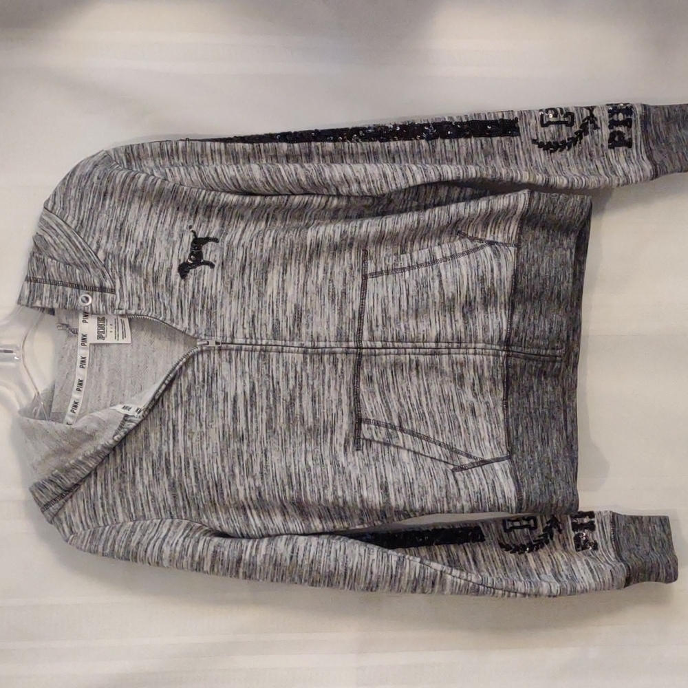 Pink Victoria's Secret s i p gray small women's hoodie